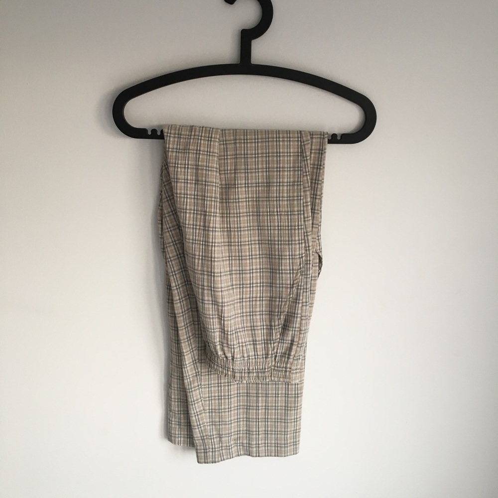 Vintage high rise plaid trousers/lounge pants